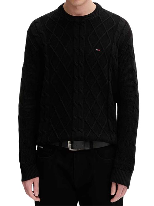 Maglione a trecce in cotone Tommy Jeans | DM0DM23405BDS